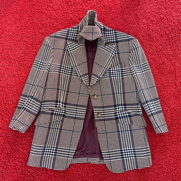 Vivienne Westwood MAN AW2016 COAT BEIGE HOUNDSTOOTH CLARKE CABAN W HERRINGBONE - Picture 4 of 17
